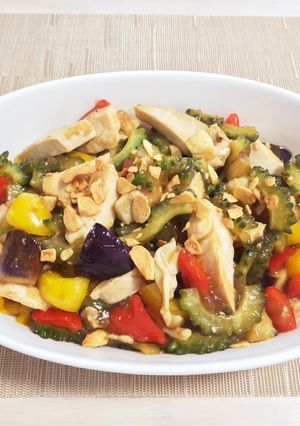 ばくばく進む！鶏と夏野菜の黒酢餡-レシピのメイン写真