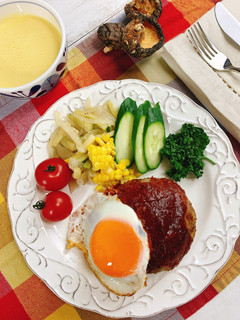 椎茸粉で美味しい合挽ハンバーグ-レシピのメイン写真