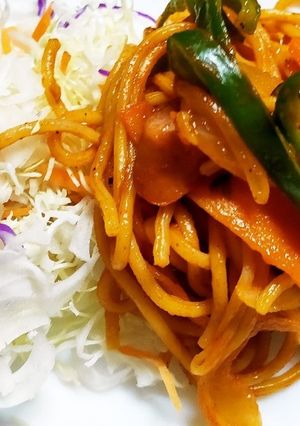 焼きそばの麺で♪簡単ナポリタン風-レシピのメイン写真