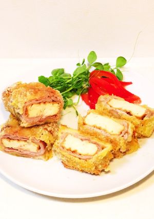☺オーブンで簡単♪揚げない厚揚げ豆腐カツ-レシピのメイン写真