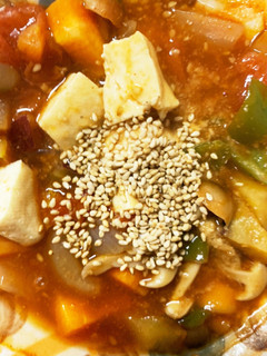 レンジ肉なしフレッシュトマト豆腐春炒め煮-レシピのメイン写真