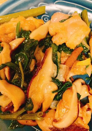 空芯菜と鶏肉の炒め物-レシピのメイン写真