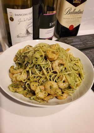 簡単本格的！えびのジェノベーゼパスタ-レシピのメイン写真