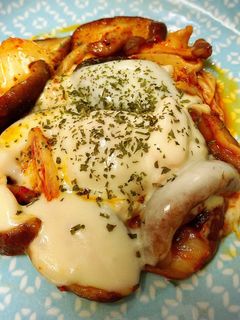 キムチとシイタケのチーズ焼き-レシピのメイン写真