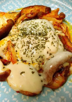 キムチとシイタケのチーズ焼き-レシピのメイン写真