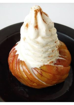 レンチン　ハッセルバック焼きリンゴ風-レシピのメイン写真