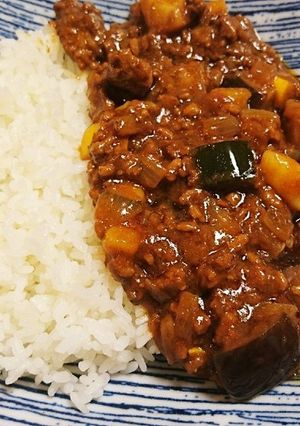 夏野菜のコロコロキーマカレー-レシピのメイン写真