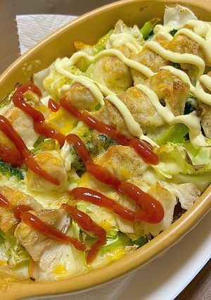 鶏胸肉と野菜とオートミールのチーズ焼き-レシピのメイン写真