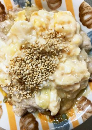 レンジタルタル味噌カツ丼味豚こまドーム蒸-レシピのメイン写真