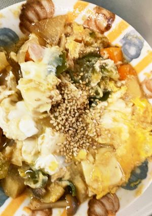 全てレンジ温野菜卵甘酢ごまだれチャンプル-レシピのメイン写真
