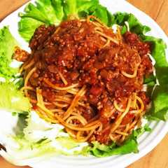 รูปของ お店の味◎トマトソースのボロネーゼパスタ