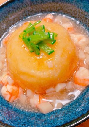 じゃがいもまんじゅう☆エビ筍あんかけ-レシピのメイン写真