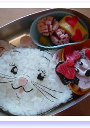 キャラ弁　「おしゃれキャットマリー♪」-レシピのメイン写真