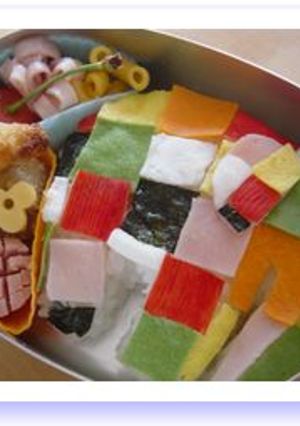 キャラ弁☆簡単「ぞうのエルマー♪」-レシピのメイン写真