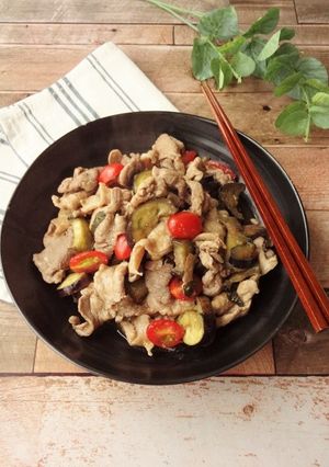 豚肉とナスのシソしょう油炒め-レシピのメイン写真