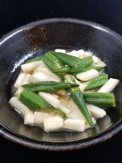 長芋とオクラのめんつゆ漬け物わさび風味-レシピのメイン写真