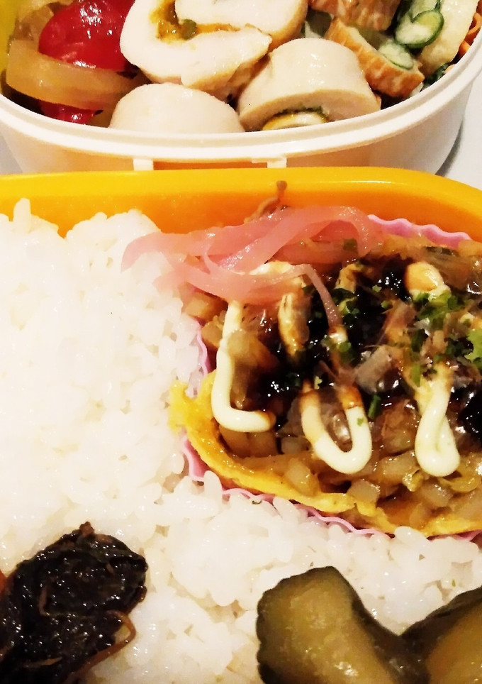 日々のお弁当(オム焼きそば風厚焼き玉子)-レシピのメイン写真
