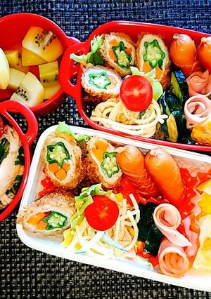 息子と娘のお弁当'20.7.10-レシピのメイン写真