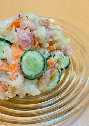 野菜ごろごろ！電子レンジでポテトサラダ-レシピのメイン写真