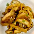 椎茸とメンマのにんにく醤油炒め