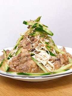 さば缶とキュウリのとうふそうめん風-レシピのメイン写真
