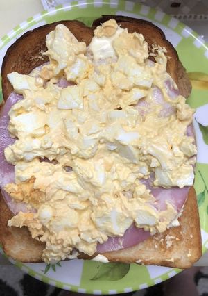 朝から満腹ハムエッグトースト-レシピのメイン写真