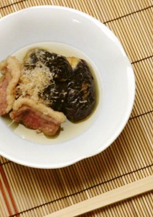 ヘタ紫なすと鴨の揚げ出し-レシピのメイン写真