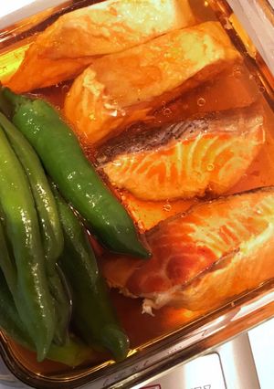 鮭とししとうの煮浸し-レシピのメイン写真