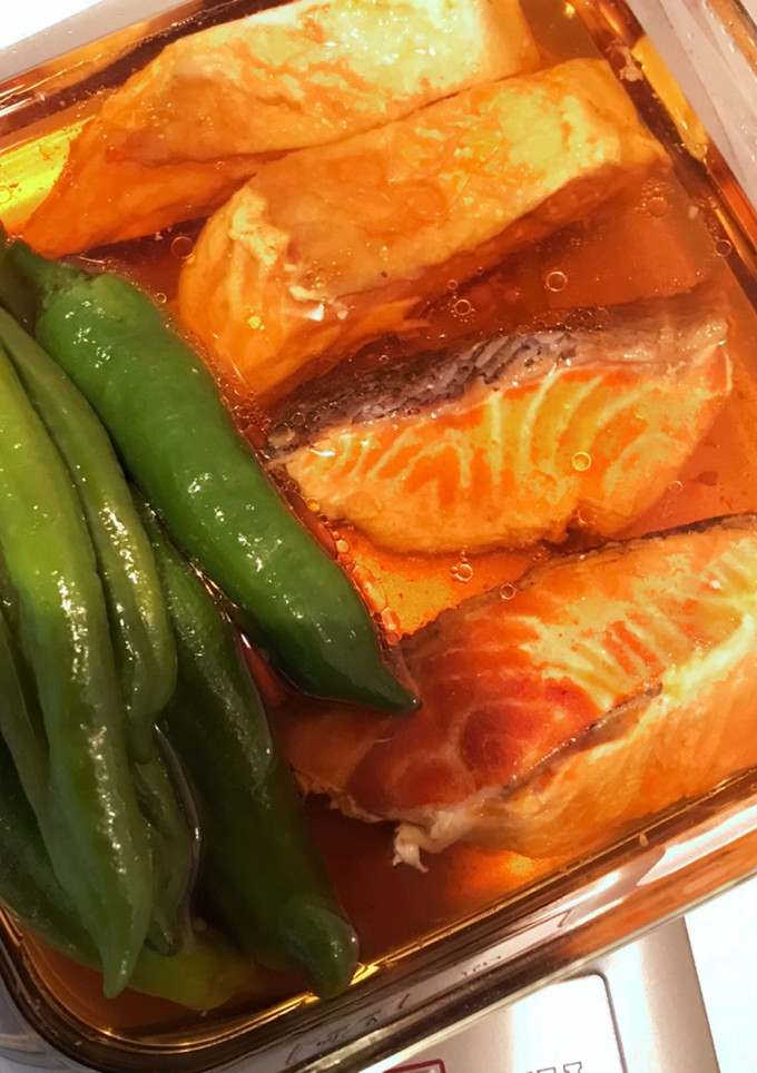 鮭とししとうの煮浸し-レシピのメイン写真