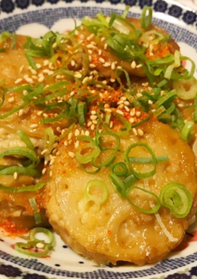 豆腐とひき肉の蓮根挟み焼き-レシピのメイン写真