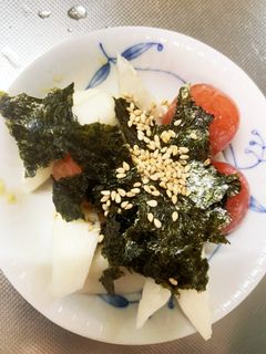 長芋とミニトマトのワサビ和え-レシピのメイン写真