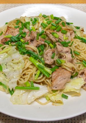 豚肉とねぎの塩焼きそば柚子胡椒風味-レシピのメイン写真