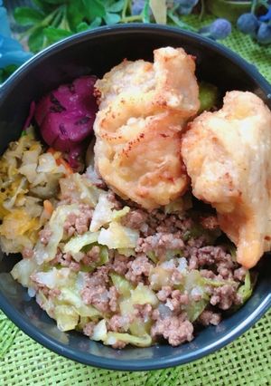 ざく切りキャベツとひき肉のWソース炒め♬-レシピのメイン写真