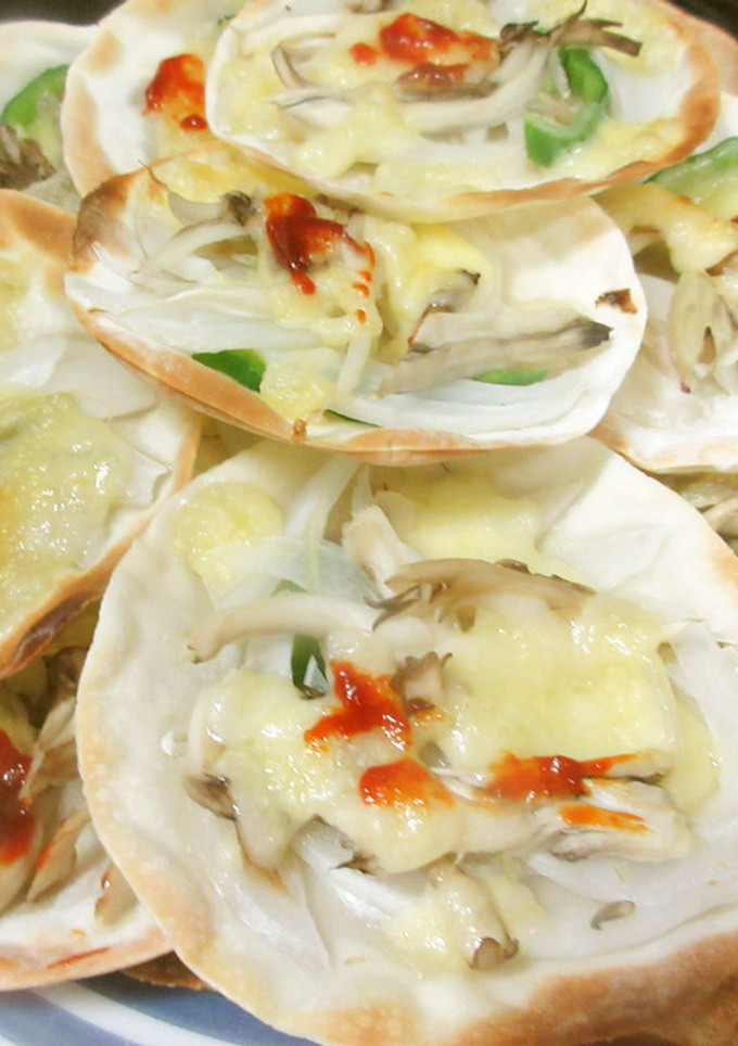 おいしく簡単・餃子の皮DEピザ風～♬-レシピのメイン写真