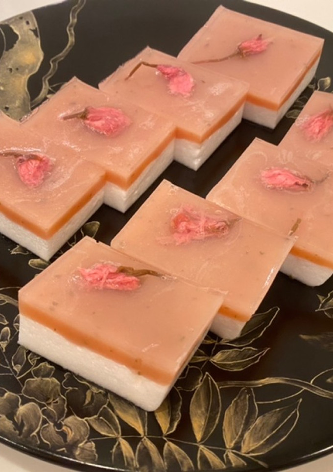淡雪桜羊羹！三層の創作和菓子♪-レシピのメイン写真