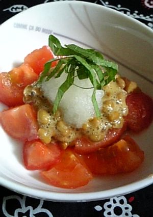 *トマト to おろしそ納豆*-レシピのメイン写真