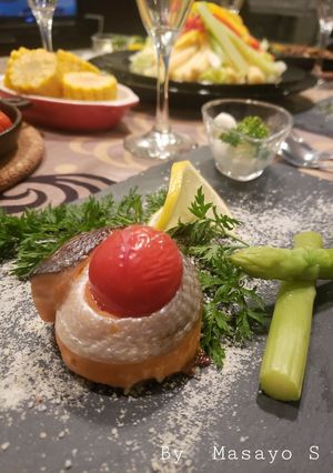 鮭のお洒落なセルクル焼き-レシピのメイン写真