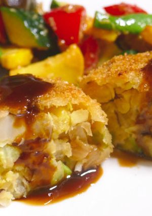 ひよこ豆と甘い野菜のベジメンチカツ風-レシピのメイン写真