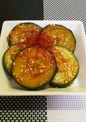 ズッキーニの甘辛ごま照り焼き-レシピのメイン写真