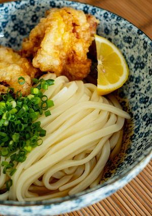 さっぱり冷製！かしわ天ぶっかけうどん！-レシピのメイン写真