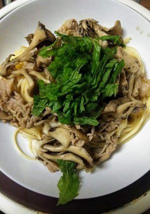 豚しそ舞茸パスタ-レシピのメイン写真