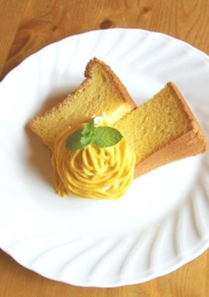 かぼちゃのシフォンモンブランクリーム-レシピのメイン写真