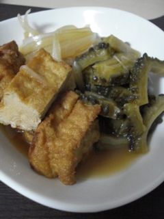 ゴーヤと厚揚げの煮物-レシピのメイン写真