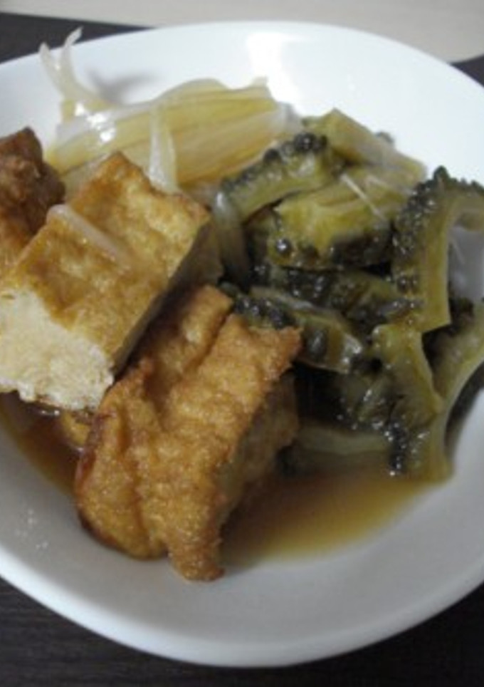 ゴーヤと厚揚げの煮物-レシピのメイン写真