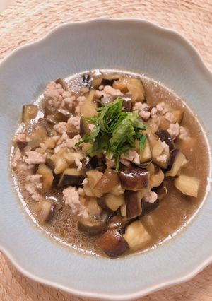 フライパンだけで簡単！ナスのアジアン丼-レシピのメイン写真