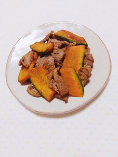 牛肉と南瓜のカレーソース炒め-レシピのメイン写真