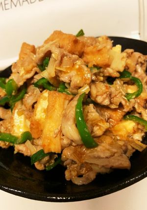 ニンニク香る豚肉と厚揚げのピリ辛炒め✩-レシピのメイン写真