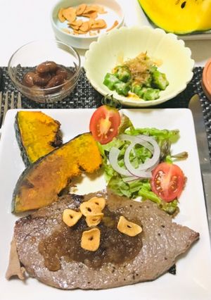 ステーキメインで豪華ディナー♬記念日にも-レシピのメイン写真