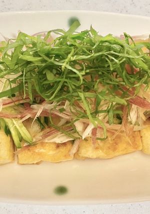 豆腐ステーキ★きゅうり大葉みょうが乗せ-レシピのメイン写真