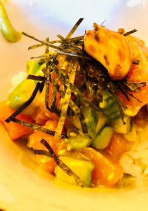 子供も大好き!調理簡単!サーモンのポケ丼-レシピのメイン写真